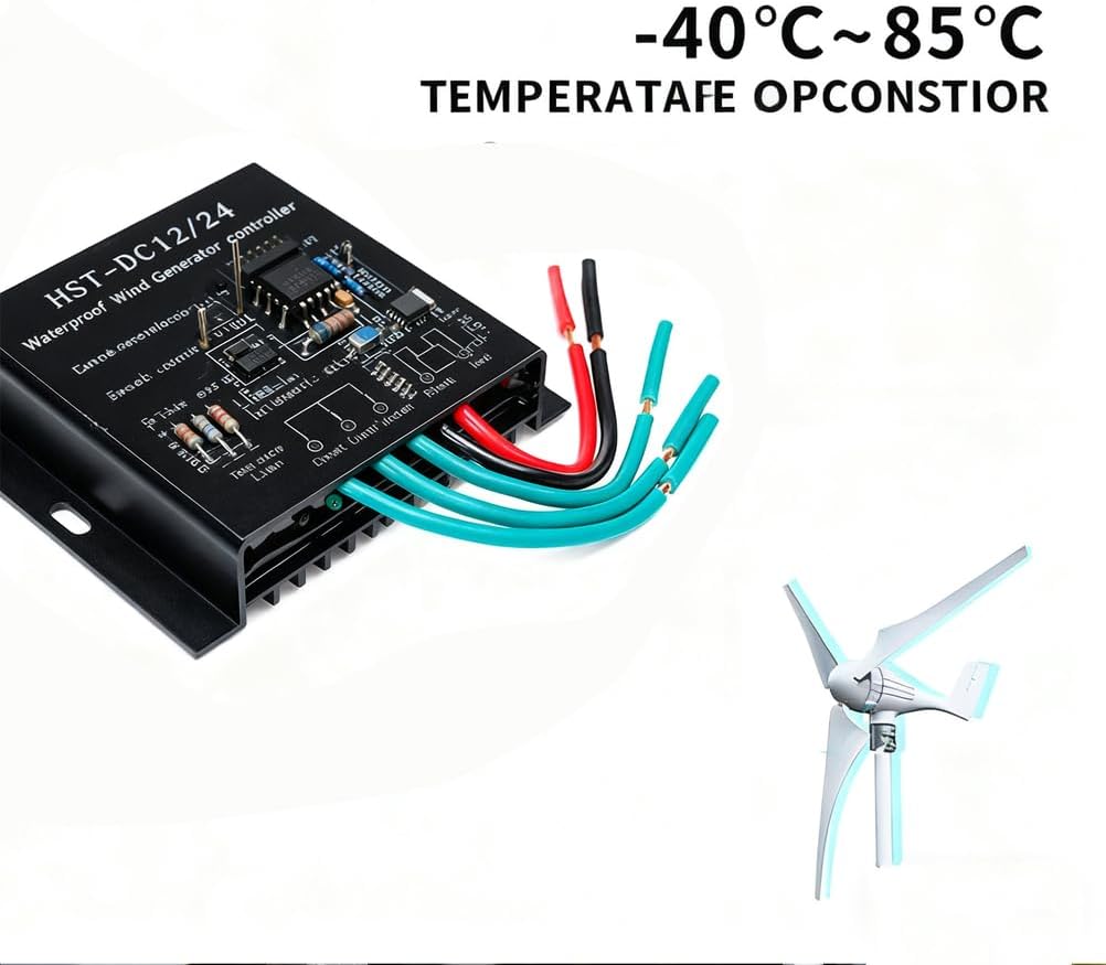 Wind Turbines Generator Controller,12000W12V/24V 48V Wind Turbines Waterproof Battery Charge Controller Regulator Overvoltage Protection