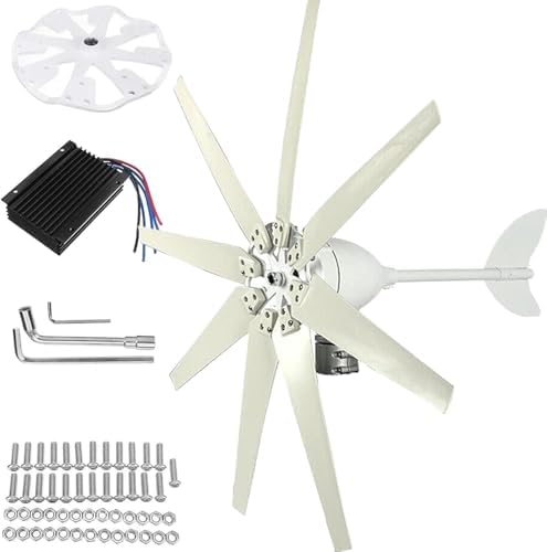 15000W Wind Turbine Generator Kit with MPPT Controller, 8 Blades, 12/24/48V/110V/220V, Ideal for Hybrid Solar Systems, Marine, RV, Home Use (24V)
