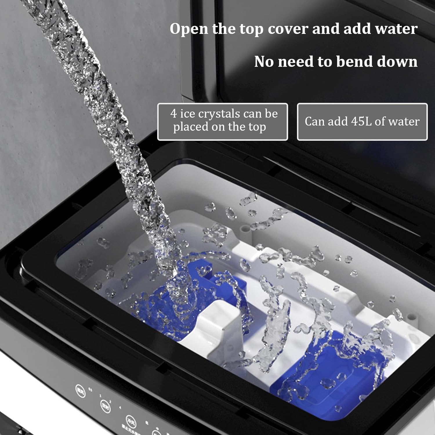 Portable Air Conditioner,7.5H Timing Function Evaporative Air Cooler,Three Adjustable Wind Speeds,refrigeration Small Air Cooler,for Garage, Factory, Supermarket, Household(Color:Touch screen version)