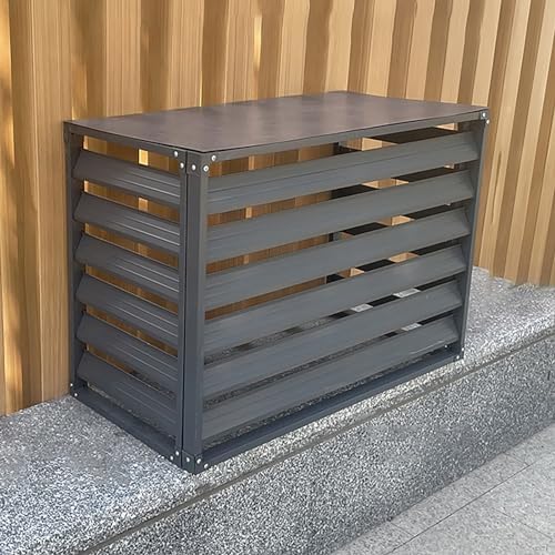 Outdoor Air Conditioner Cover Aluminum, All Weather Protective Cover, Trash Can Enclosure Freestanding Privacy Screen Fence Panels AC Unit Cover Flower Stand Condenser Pool Equipment Enclosure ( Col