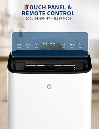 Portable Air Conditioner 14000 BTUs - 3-in-1 Cooling Unit for 750 Sq. Ft with 90Pints/Day Dehumidifier, 50dB Ultra Quiet, Self-Evaporative & Window Kit, 24H Timer,(Black Top Cover)