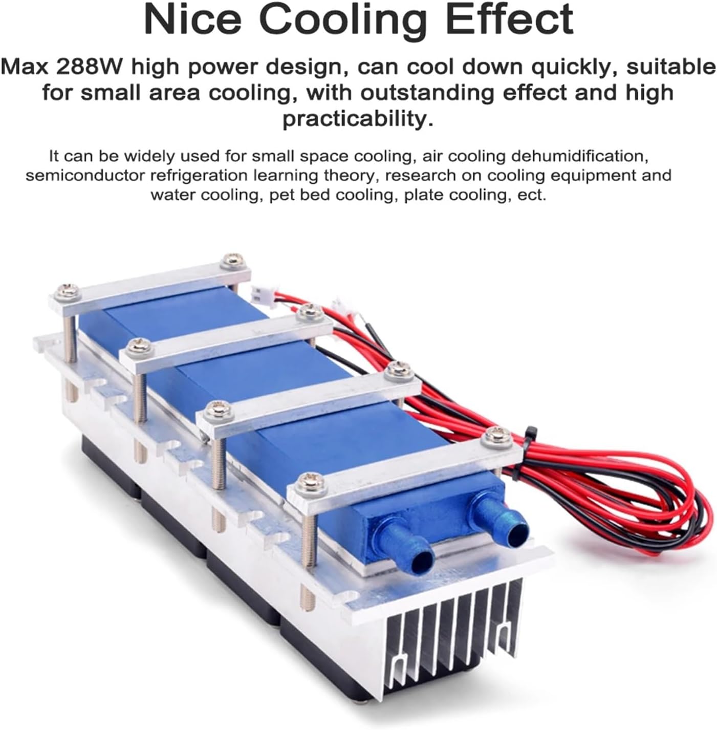 288W/144W Thermoelectric Refrigeration Cooler 12VDC 30A Semiconductor Cooling System for Air Conditioning Fan Lucky(144W)