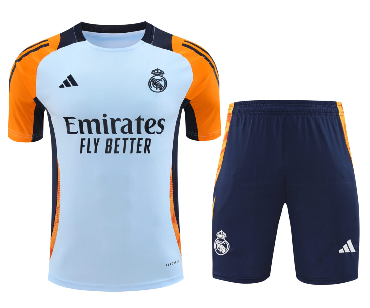 Conjunto de calentamiento Real Madrid blanco y naranja 2 - NewNow