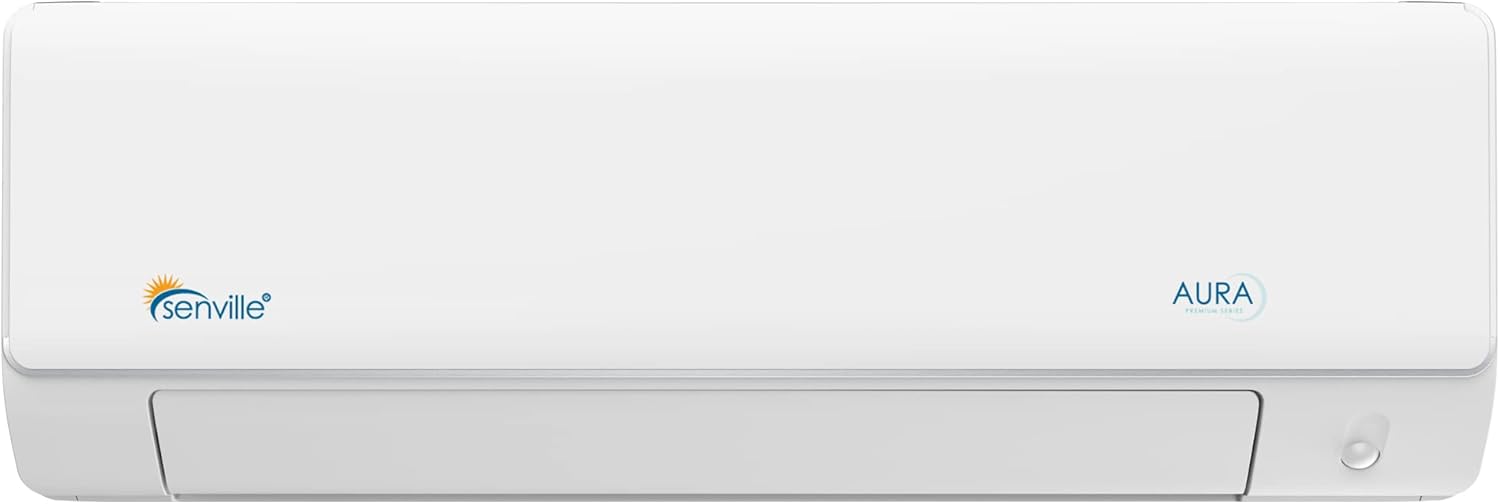 Senville 28000 BTU Dual Zone Mini Split Air Conditioner Heat Pump, 2 Ton, Works with Alexa, White