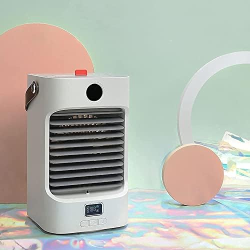 Portable Air Conditioners Fan, USB Personal Air Conditioner Fan with 3 Speeds, Air Cooler for Bedroom Home Office (Color : Green)