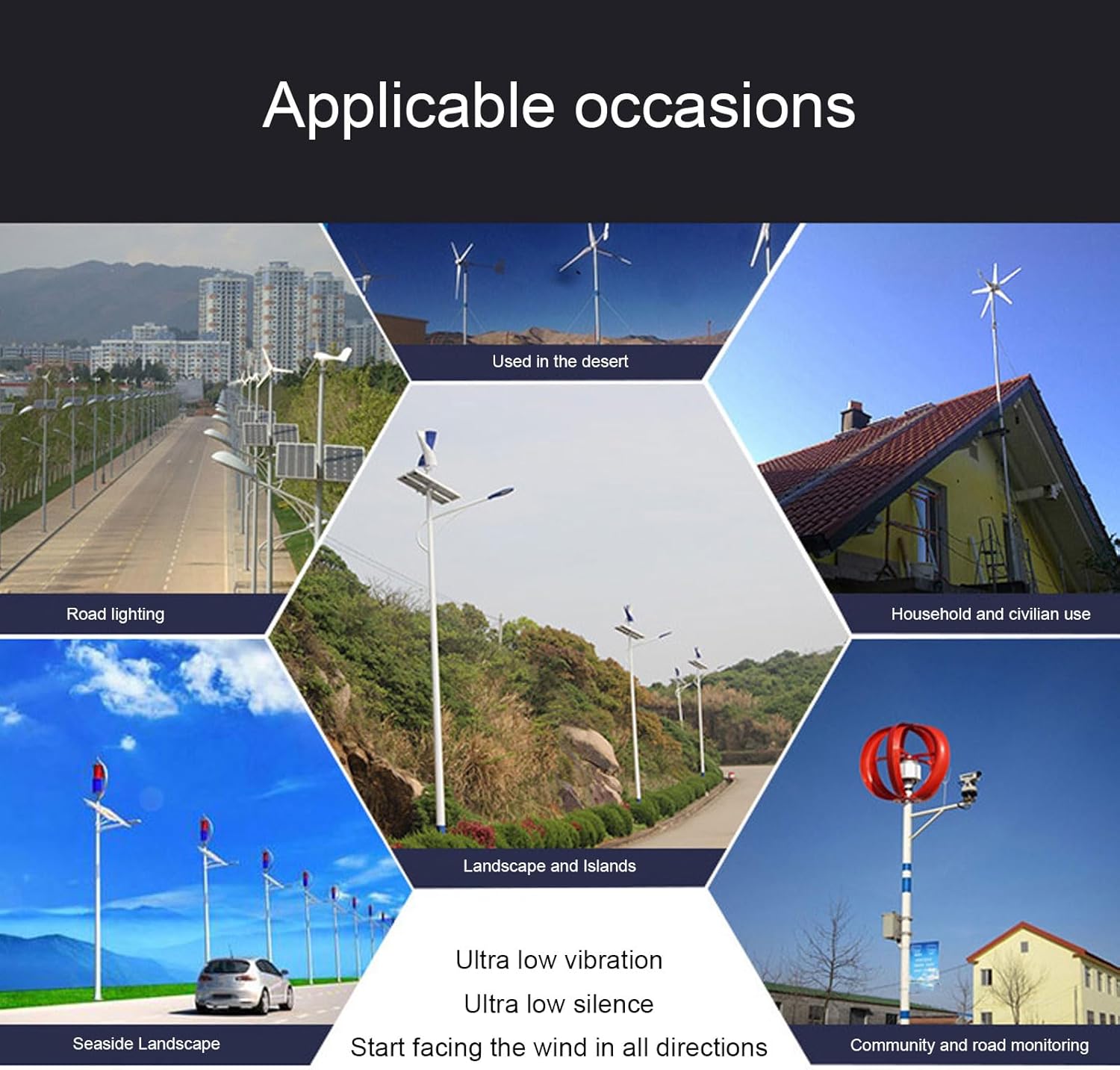 FTVOGUE 600W Vertical Wind Turbine Permanent Magnet Generator Vertical Axis Coreless Wind Power Kit with Controller for Home Renewable Energy (12V)