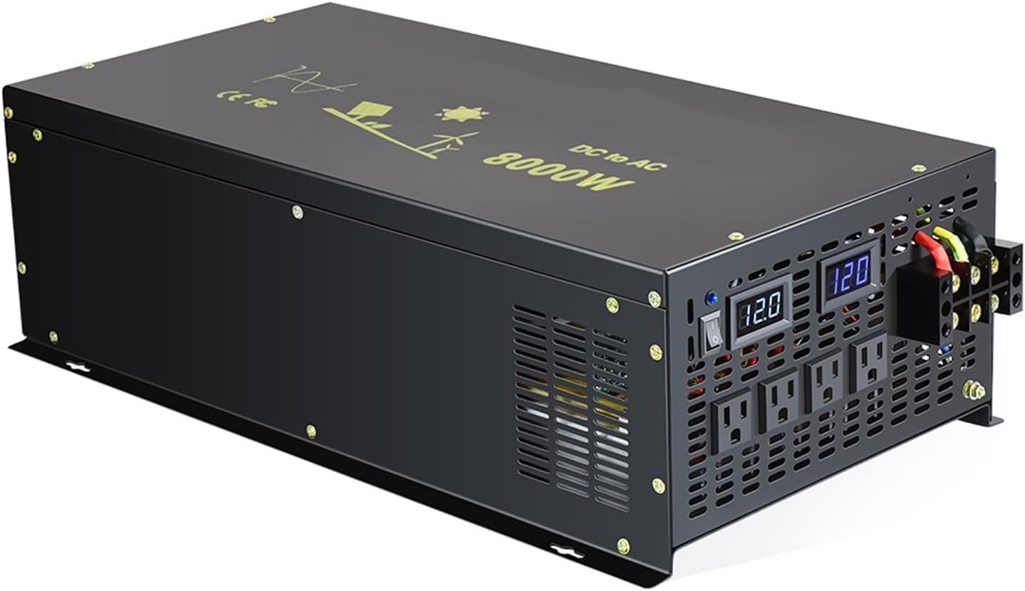 8000W Solar Power Inverter 24V to 220V Pure Sine Wave Inverter Generator 12V/48V/96V/110V DC to 120V/230V/240V AC Control(36V,110V)
