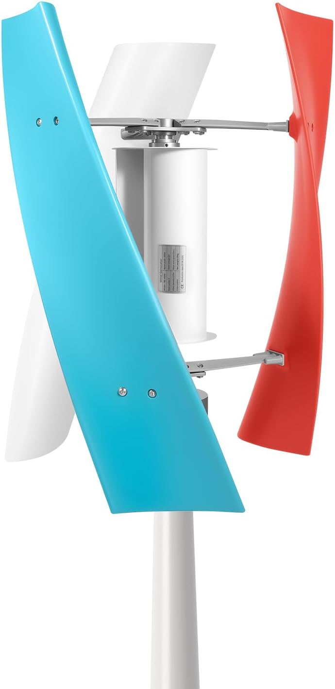 Wind Turbine, 3-Blade Wind Turbine Generator Automatic Home Windmill Kit with Controller, Home Wind Turbine System Wind Power Equipment for Boats, Gazebos, Chalets, IP67 Protection Grade