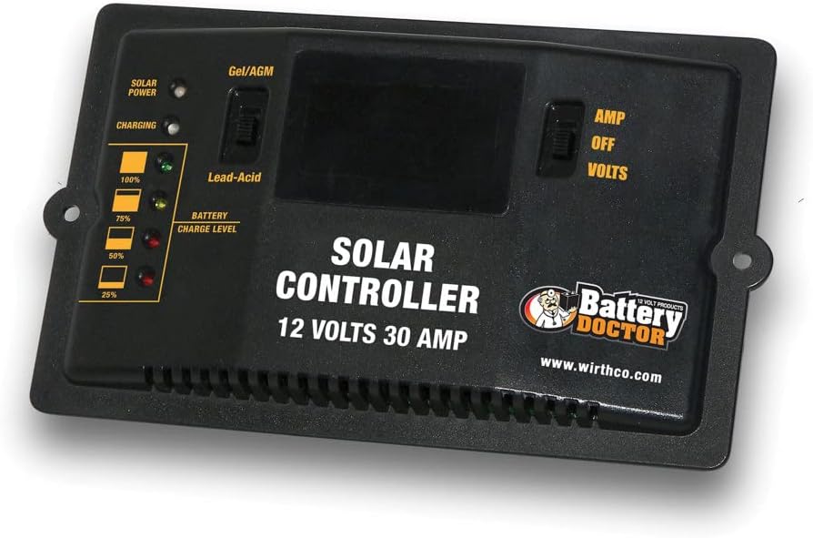 WirthCo 23125 Battery Doctor 30 Amp 12V Solar Controller