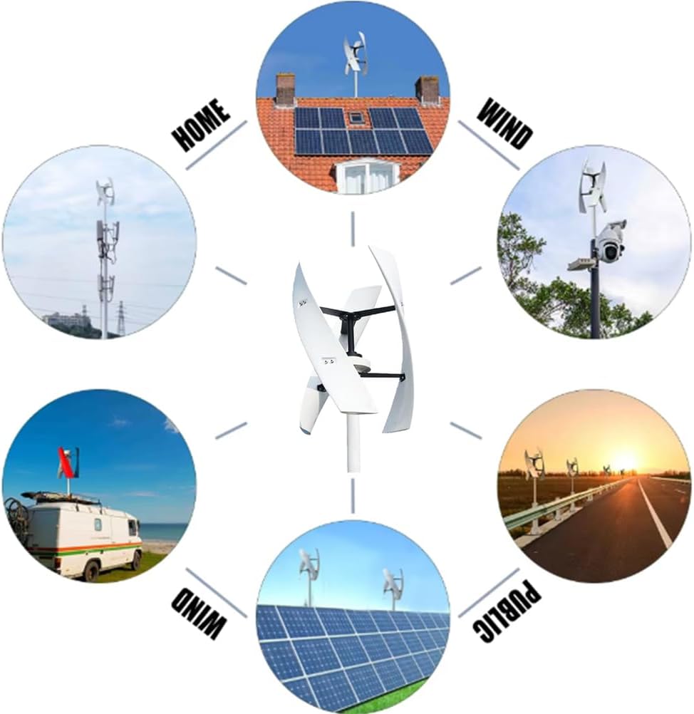 14000W 12V-220V High Efficiency Wind Turbine Low Speed 3 Blades Free Energy Wind Turbine Generator with Controller for Solar Power Generation System