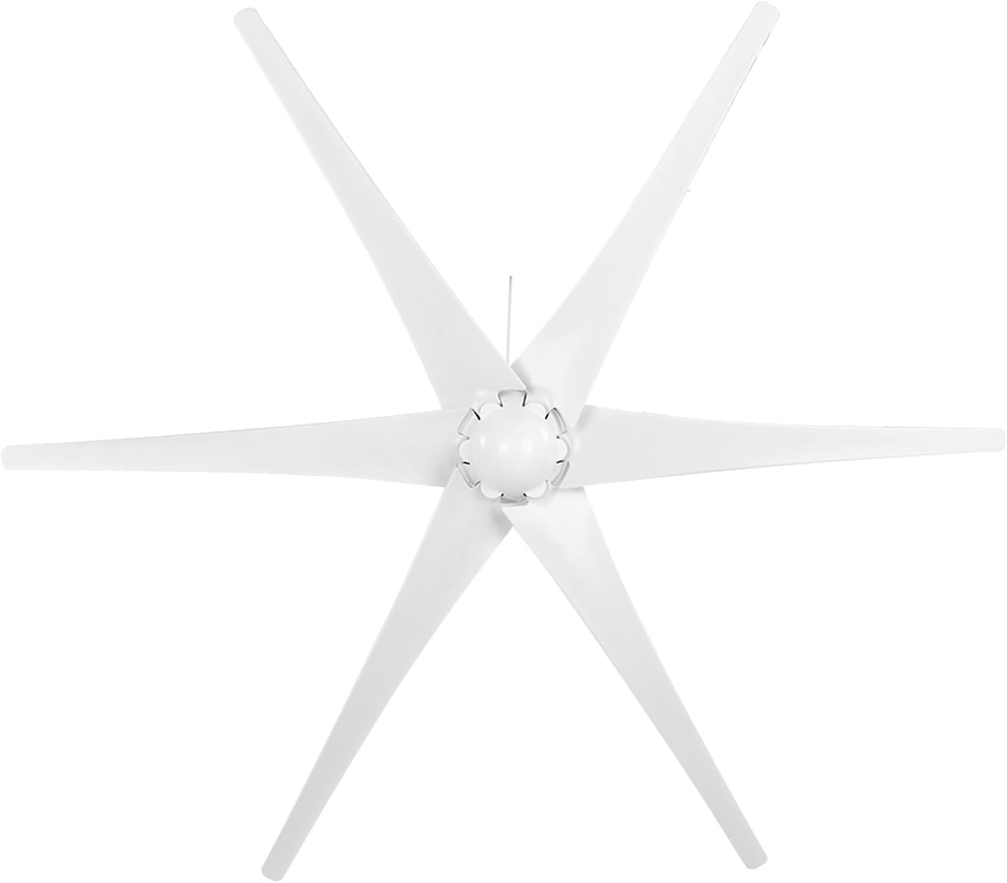 Jeanoko AC Wind Generator 800W Small Windmill Turbines for Patio Mobile Home Charging 6 Vane/Wing Generator (White #12)
