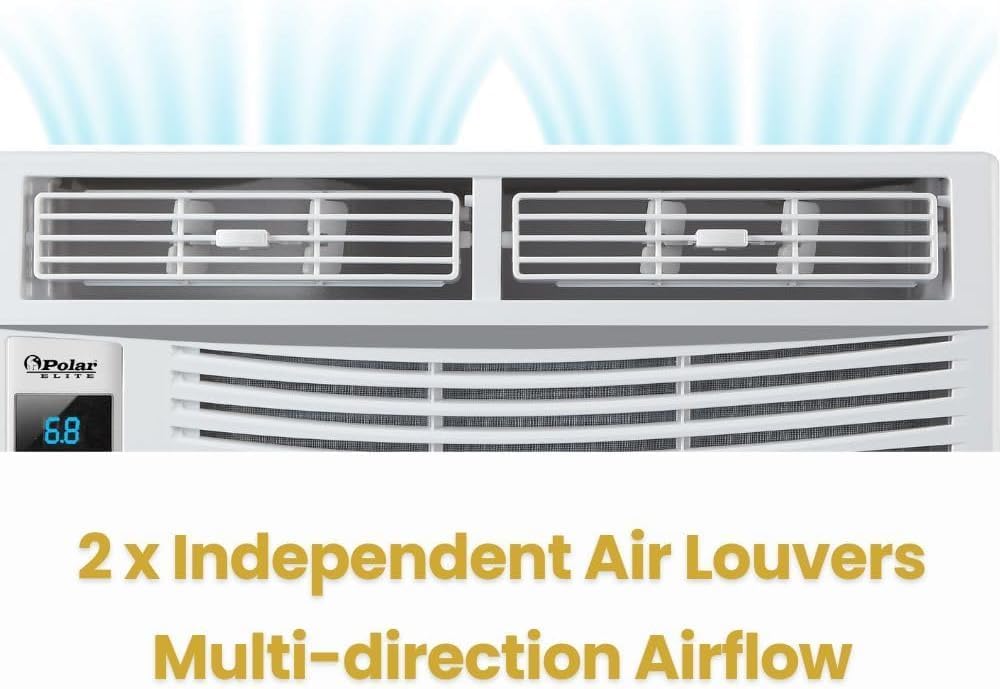 Memorex 6,000 BTU Window Air Conditioner, Cools Up to 250 Sq. Ft., Quiet Operation, Cool/Fan/Dry Modes, Digital Display, Remote Control, Easy Install & 2-Year Warranty