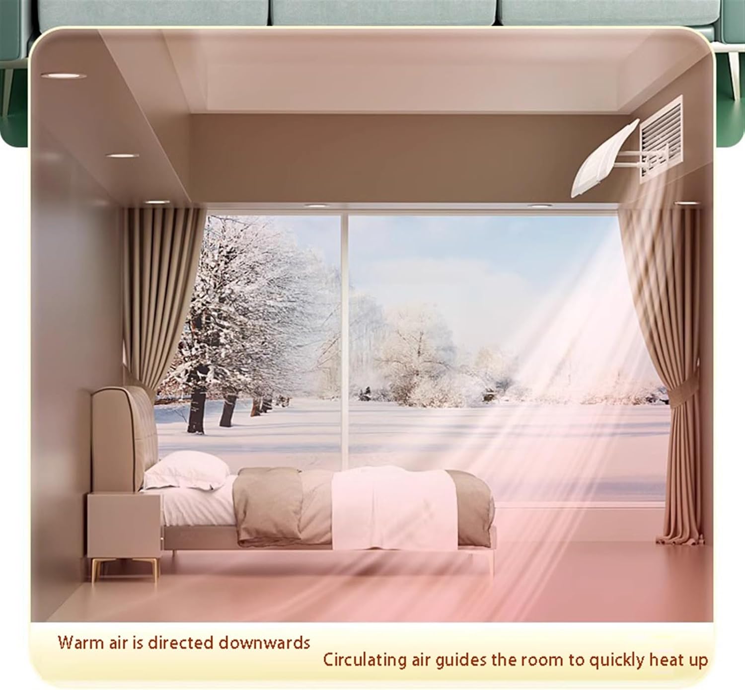 Air conditioning deflector 4 PCS Side Outlet Central AC Air Flow Deflector, Adjustable Air Conditioner Deflector, Air Wing Baffle Wind Direction Windshield for Home Hotel Office