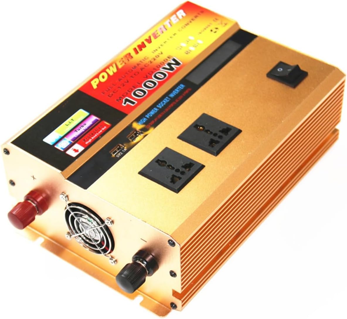 Multifunctional Modified Wave Inverter with LCD Display 1000W Power Converter(12V 110V)