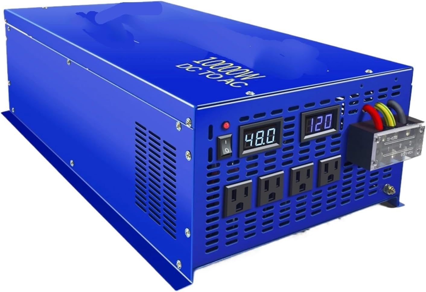 10000W Pure Sine Wave Inverter 24V 220V Solar Inverter Battery Power Bank Converter 12V/36V/48V/96V DC to 110V/120V/230V/240V AC(110V,220V)