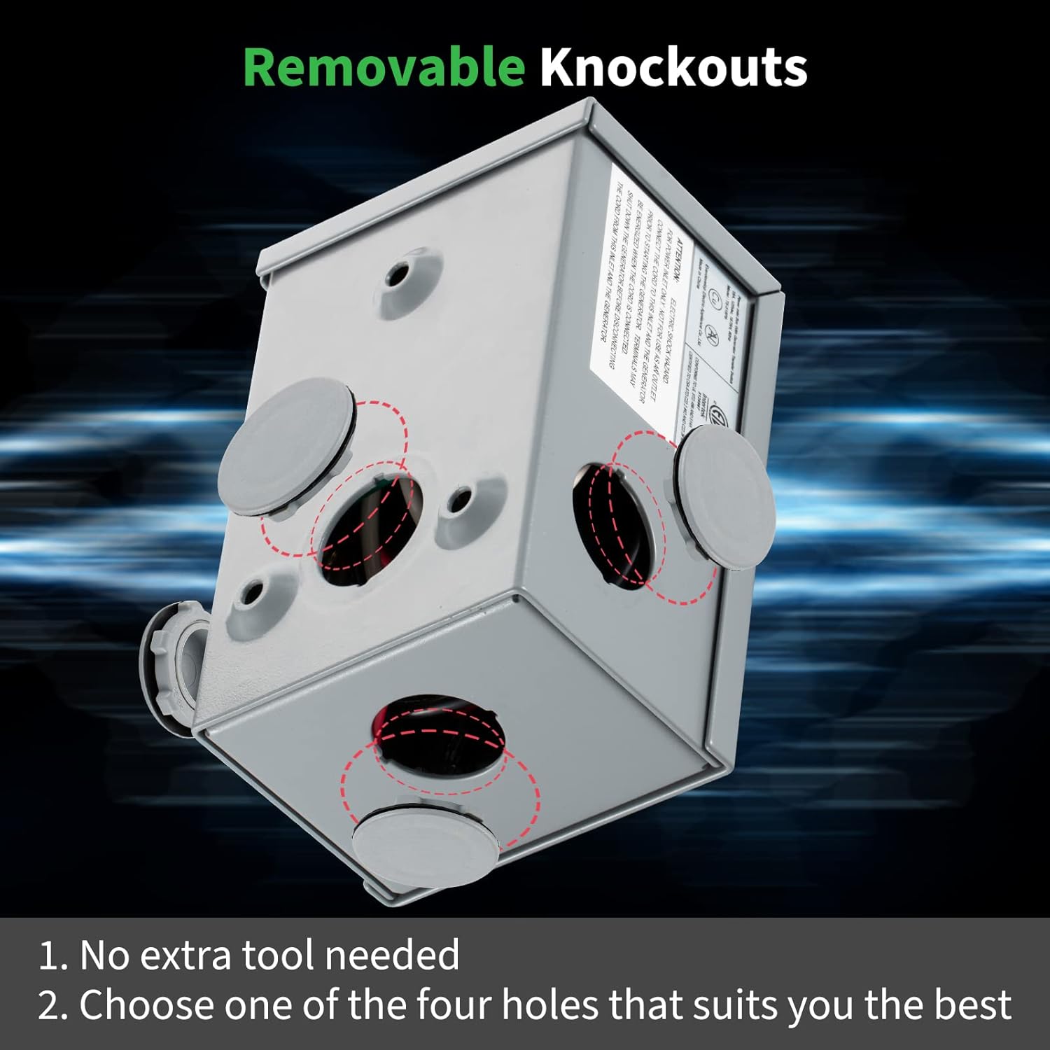 BOYISEN Generator Power Combo: 15A Transfer Switch & 50A Inlet Box with 15FT Cord for Home Backup & RV