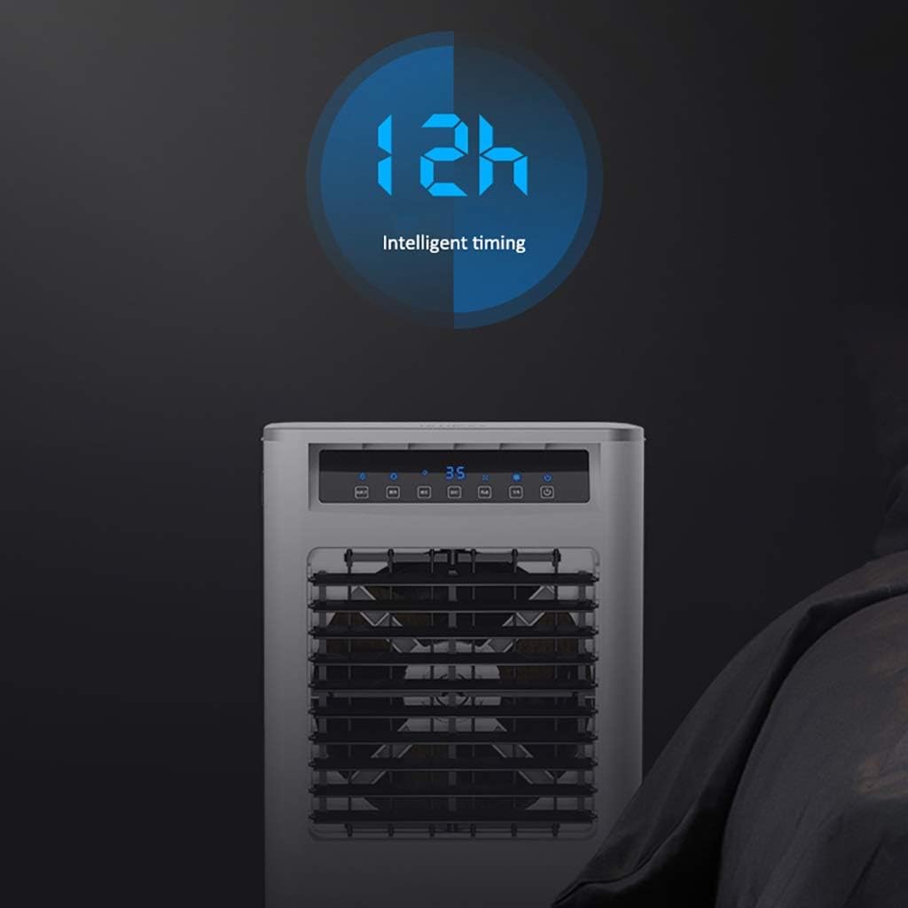 Portable Air Conditioner Fan Space Air Coolers Bladeless Remote Control Cold Air Fan Water Cooled Ultra Quiet Standing Air Conditioner For Bedroom Office Floor White