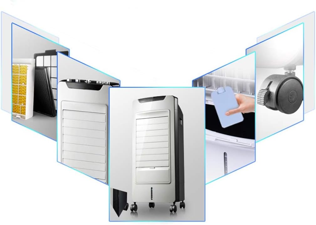 Portable Air Conditioner Fan Air Cooler, Evaporative Portable Small Air Conditioner Misting Humidifier Fan And Bladeless Noiseless Fan, For Office, Dorm, Room(Free Ice Tray)