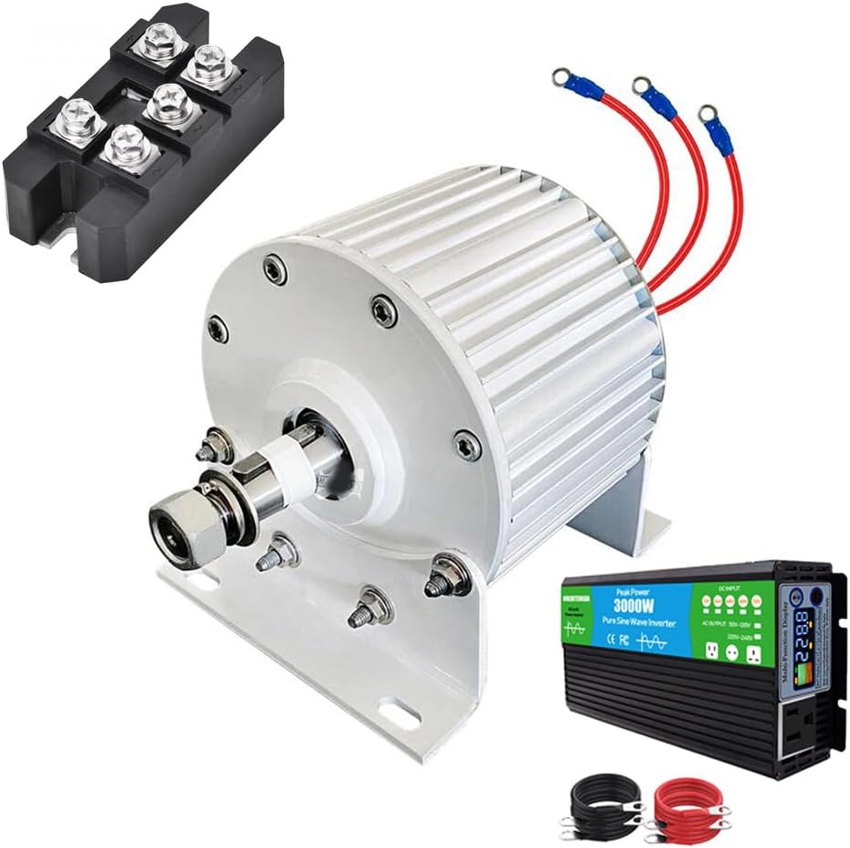 3000W Low Speed Permanent Magnet Generator 48V 96V 220V 380V 3 Phase AC Alternators Use for Motor Drive Water Wind Turbine