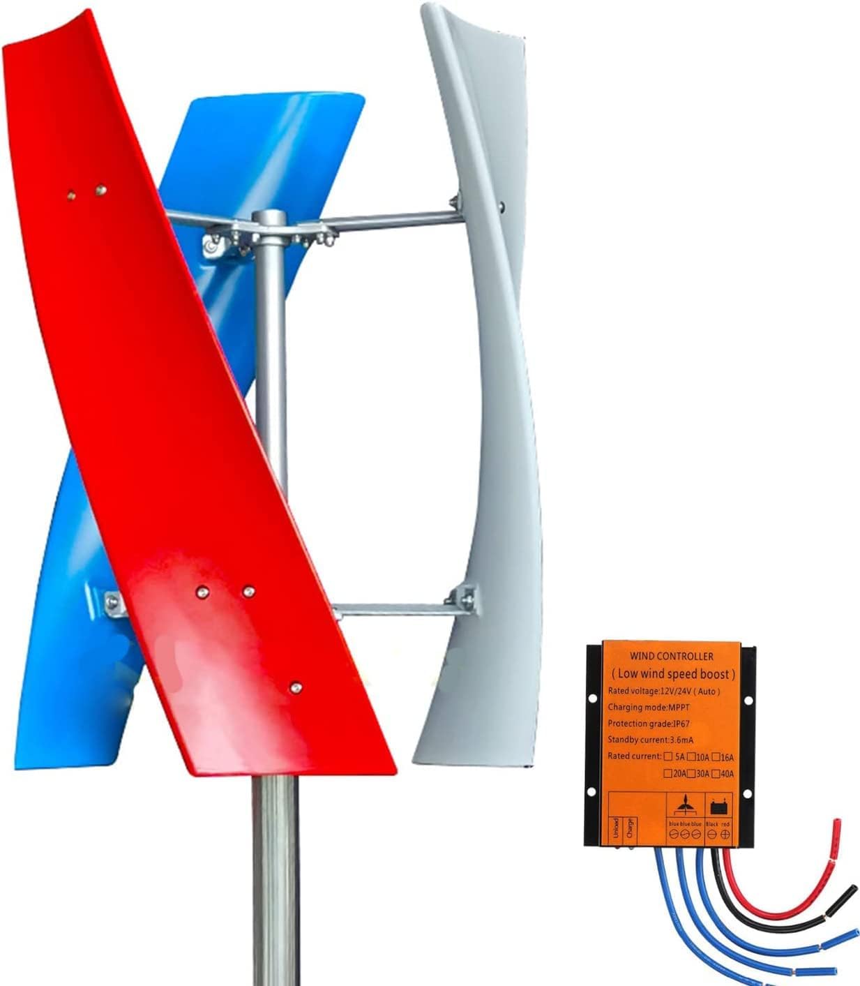 LiuSj JUnSt 12000W Wind Turbine Generator Kit, MPPT Controller Wind Turbines Electricity Producer Equipment Home Power Energy Kit