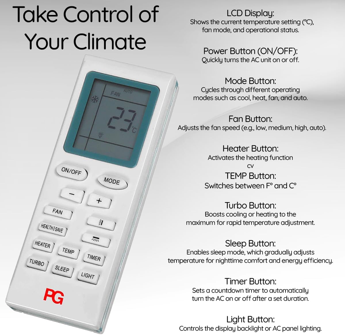 PG Mini Split Air Conditioner Heat Pump System, 18,000 BTU, 17 SEER Energy Efficient, Quiet Operation, Indoor & Outdoor Units, 110V, Wi-Fi Smart Control, R-32 Refrigerant