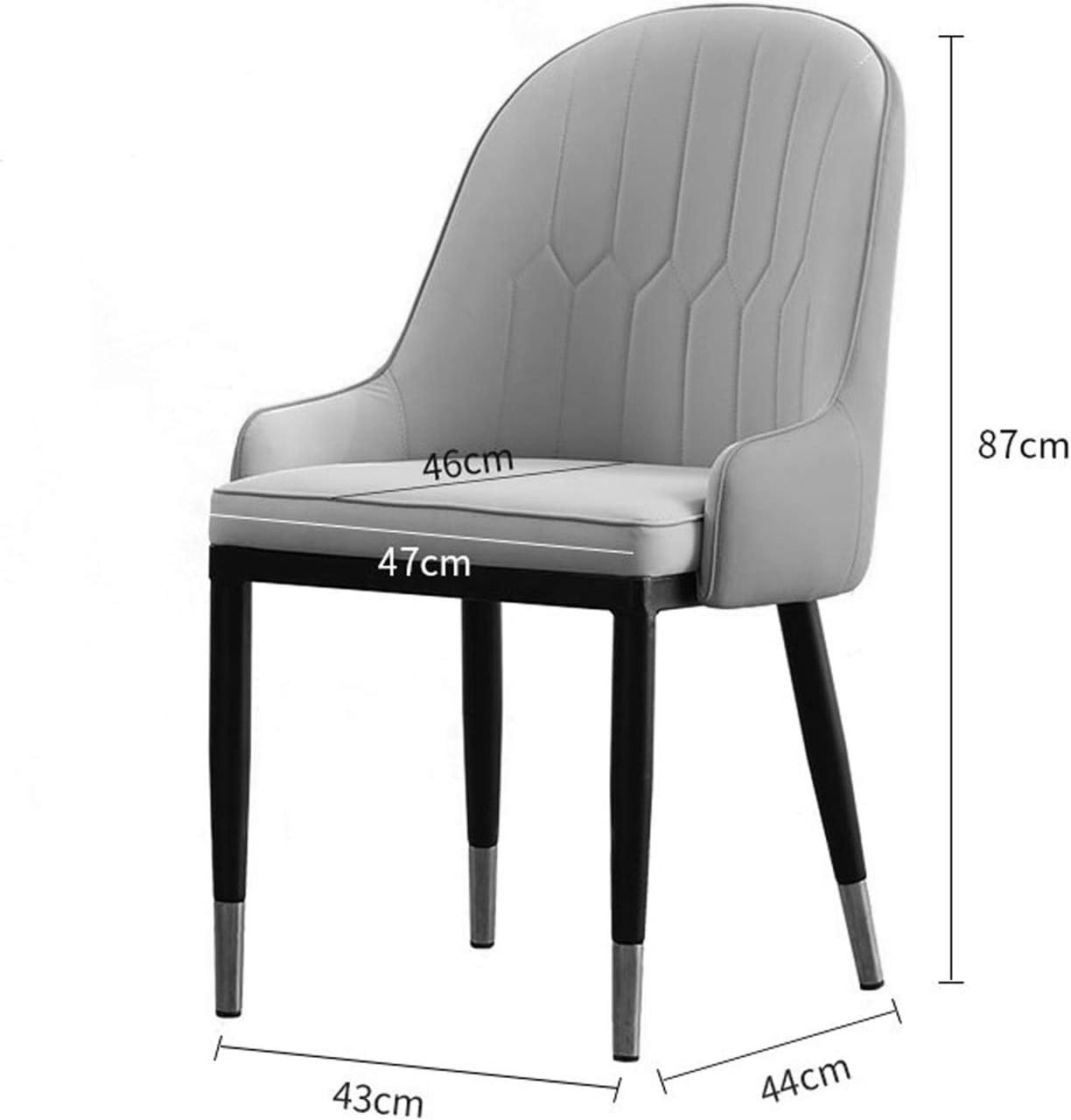 Dining Chair Kitchen Dining Room Furniture Chairs Modern Style Dining Chair Artificial Leather Chair with Backrest Used Dining Room and Living Room Office Lounge Chair (Color : Beige)