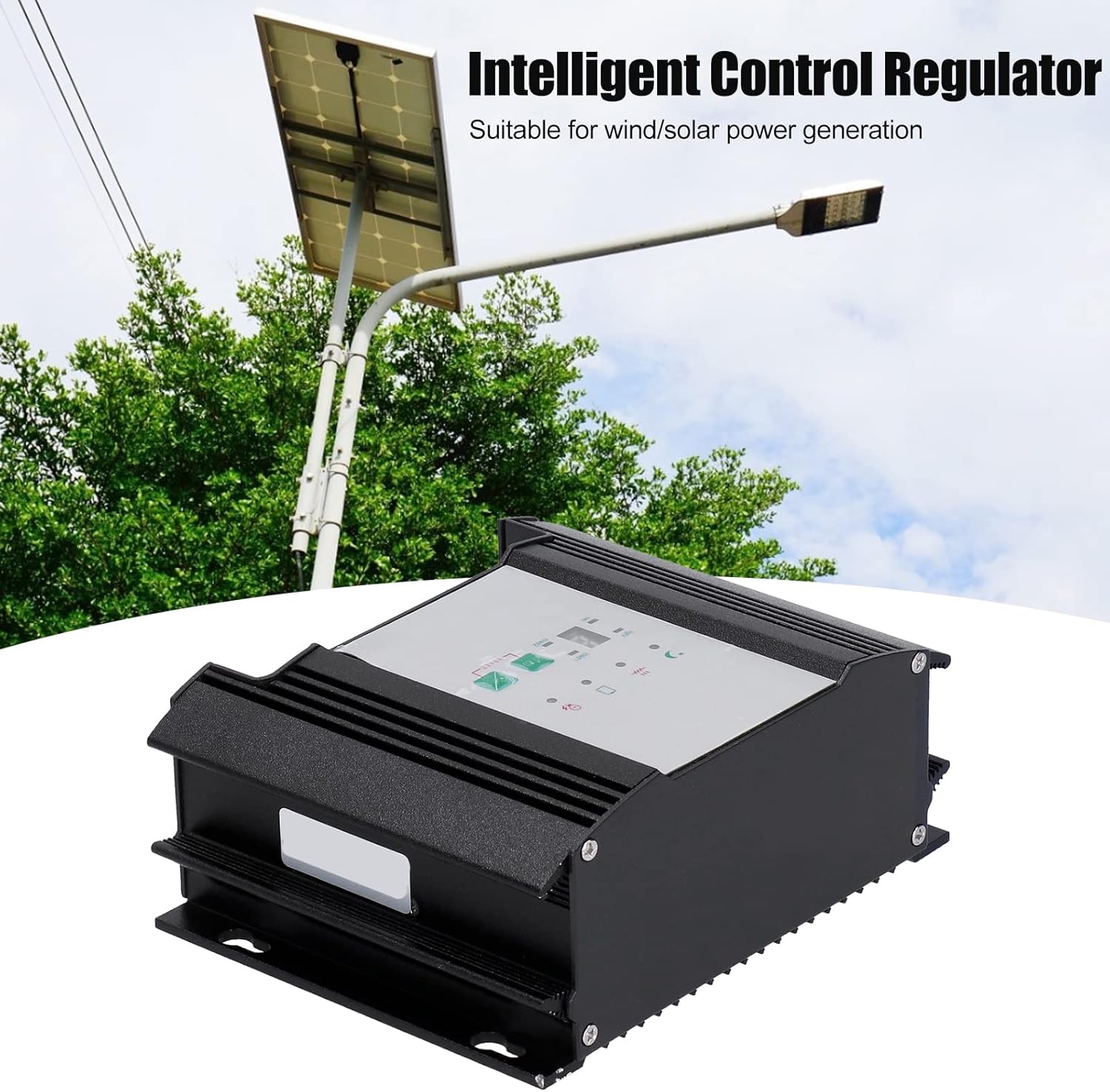 Wind Solar Energy Hybrid Controller Intelligent LED Digital Display Wind Turbine 600W Solar Panel 300W 24V Aluminum Alloy for Street Light System