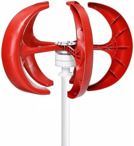 1200W Quiet Wind Turbine Generator Kit - 12V/24V Vertical Axis 5-Blade Windmill for Home, Streetlight & Hybrid Power - No Noise Renewable Energy Solution