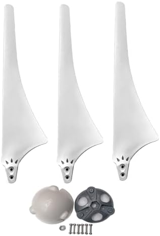DIY Wind Turbine Blades 3-Pack with Hub & Cover, 580/630mm Accessories for 3-Blade Horizontal Wind Turbines & Small Windmills - Enhance Renewable Energy Projects