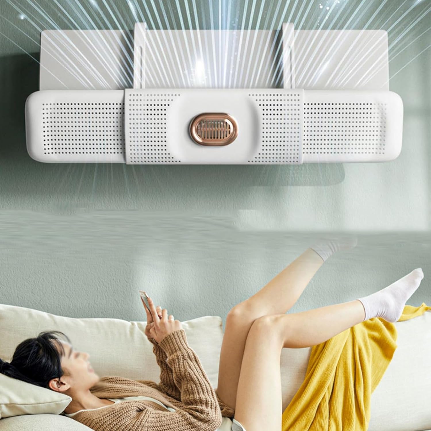 Adjustable Air Conditioner Deflector, Universal Retractable Air Conditioner Shiel, Anti Direct Blowing Wind, Applicable to Home and Company