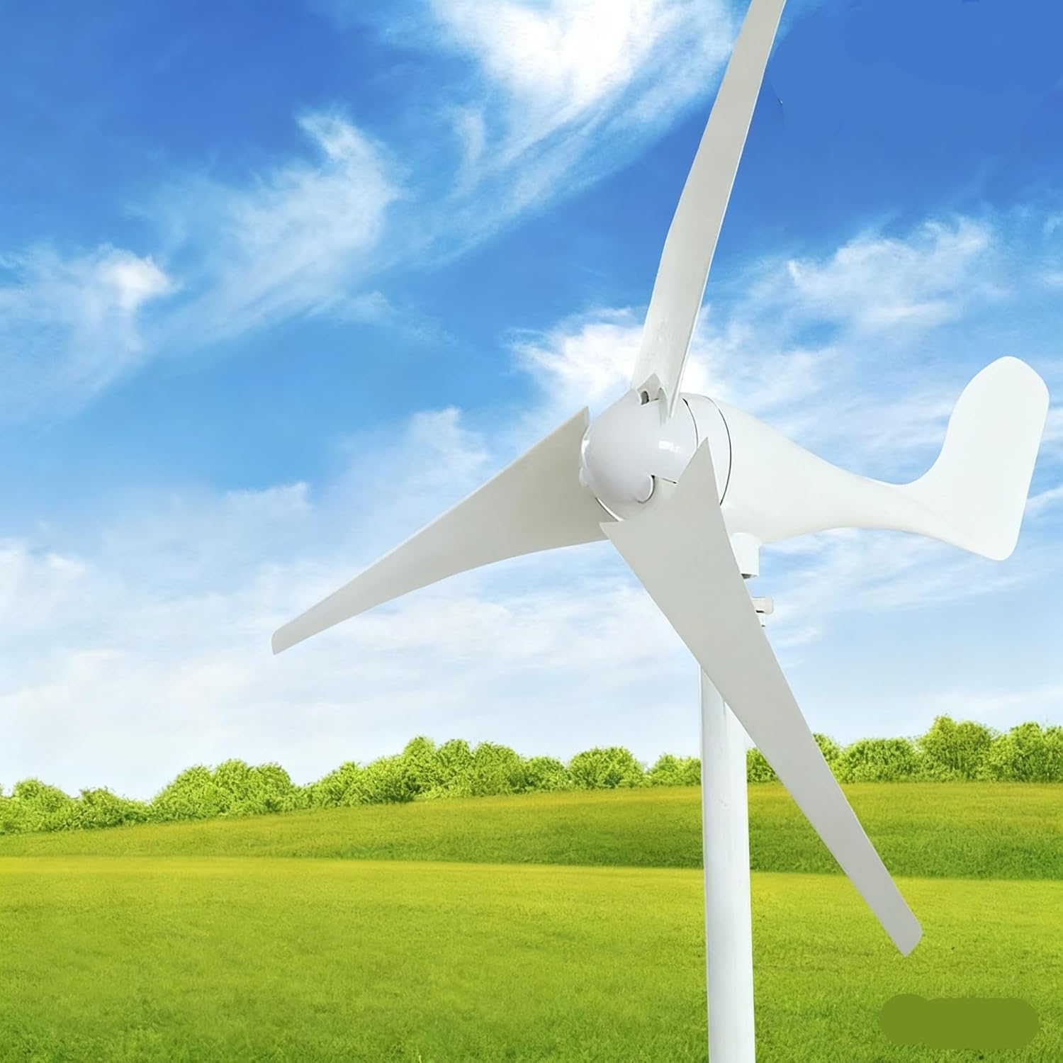 Wind Generator, 100W-300W 12V 24V Wind Generator for Wind-Solar Hybrid Streetlights, Small White Solar,Wind Turbines(300W)