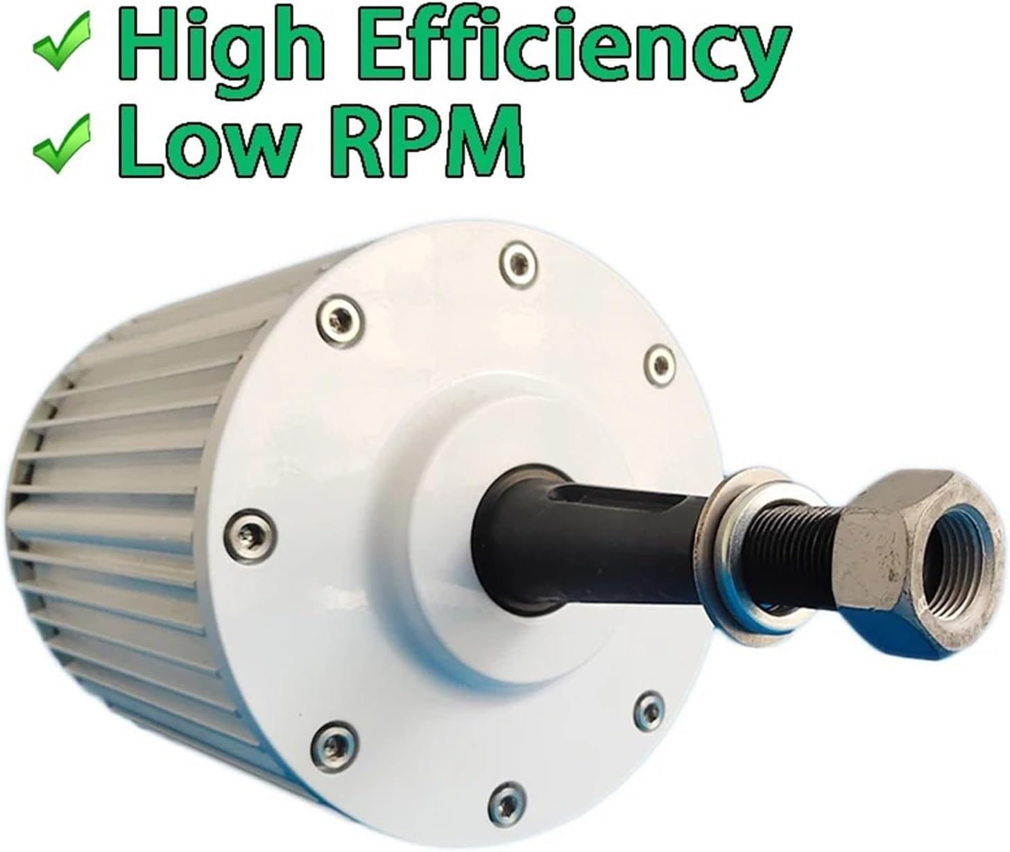 Wind Turbines, High Efficiency 20KW 48V 96V 240V 380V Electric Low RPM 3 Phases AC Permanent Magnet Alternator Turbine Motor with Base(Taper Shaft_380V_25KW)