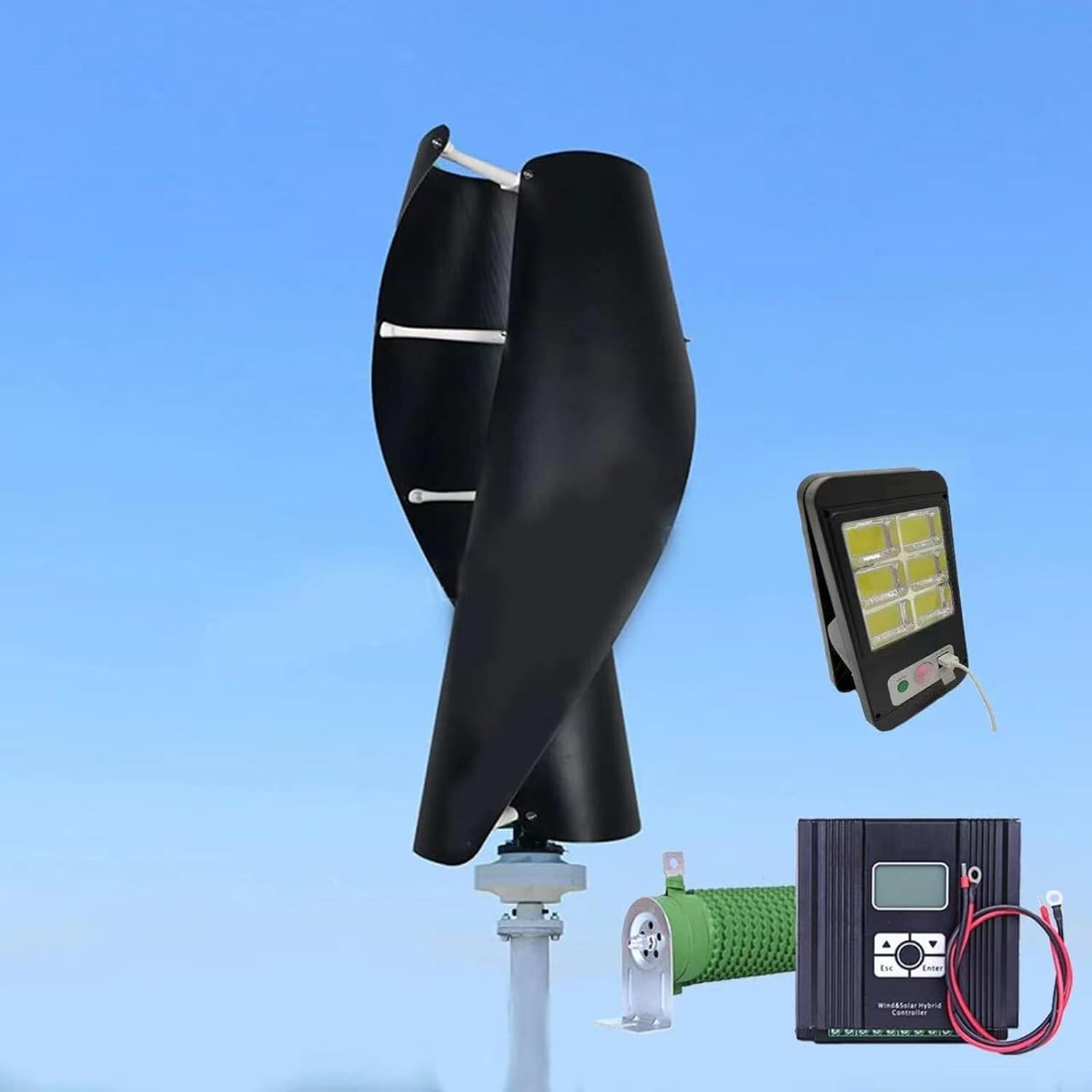 CHRISK 4000W Vertical Wind Turbine 12V 24V 48V Low Noise Vertical Axis Magnetic Levitation Windmill Generator Kit Home Wind