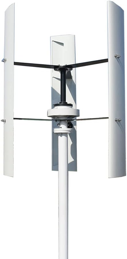 4000W 12V 24V 48V 220V Vertical Wind Turbine Magnetic Levitation Upright Wind Generator No Noise with MPPT Wind Controllerfor Home Ship(White)
