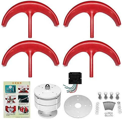 6000W 4 Blade Vertical Axi Wind Turbin Generator with Controller Lantern 12V 24V Motor Kit Electromagnetic for Home Streetlight