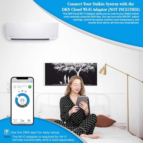 Daikin 24,000 BTU 18 SEER2 Entra R32 Series Ductless Mini Split Heat Pump System w/Wall Mounting Bracket (230V), White, RXC24+FTXC24+WAFP24