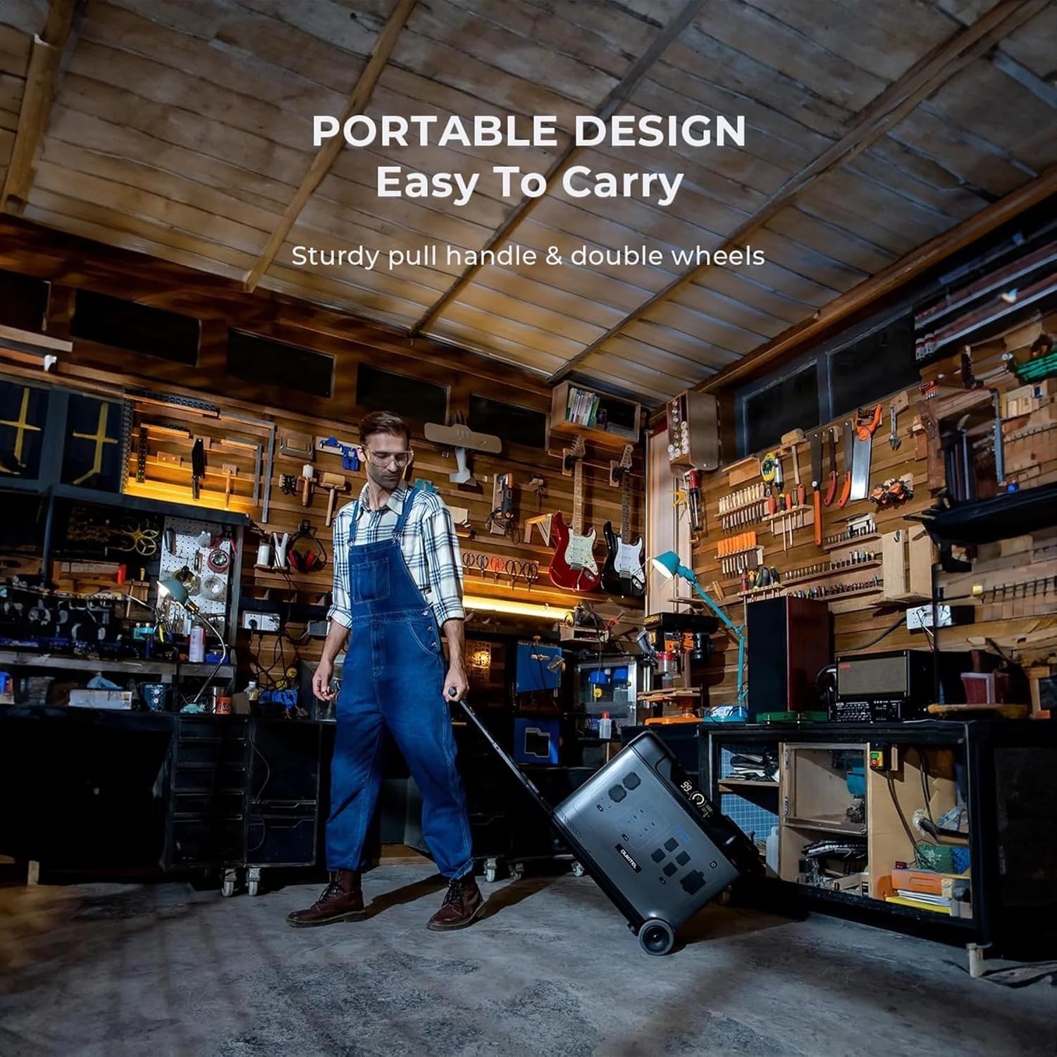 OUKITEL Solar Generator P5000 Pro, 5120Wh Portable power station with 2x400W Solar Panel, 3600W AC Outlets(6000 Surge),1000W MPPT Large Capacity Solar Station for Emergency, Home Use, Power Outage