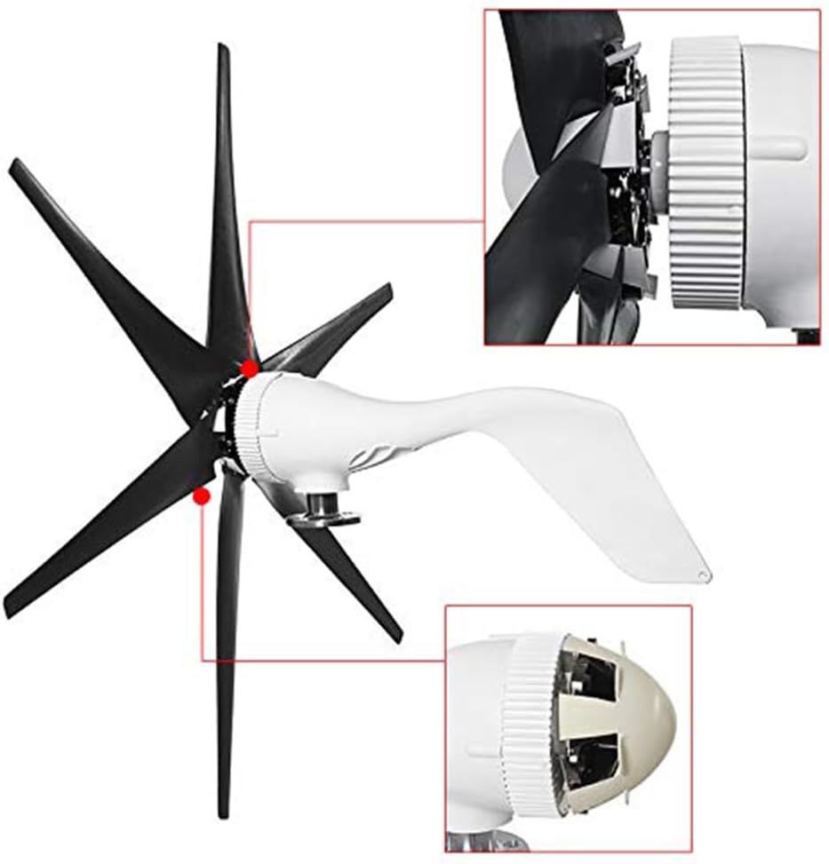 24v, Wind Turbines Generator, 12V 24V 48V 12000W Vertical Wind Turbine Power Generator Low Noise Low Wind Speed Start Cabins Or Mobile Homes