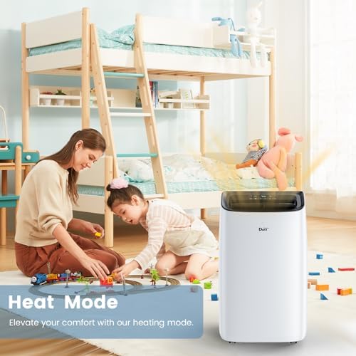 DuraComfort 12,000 BTU (ASHRAE) / 8,150 BTU (SACC) Portable Air Conditioner with Heat – for Rooms up to 350 Sq. Ft