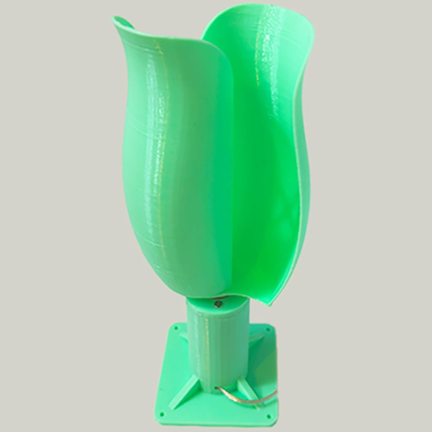 20W Wind Power Generator 1-12V Wind Generator DIY Vertical Axis Wind Turbine Model with LED Light, Three-Phase Permanent Magnet Generator for Teaching Physical Power Generation,Green,20W