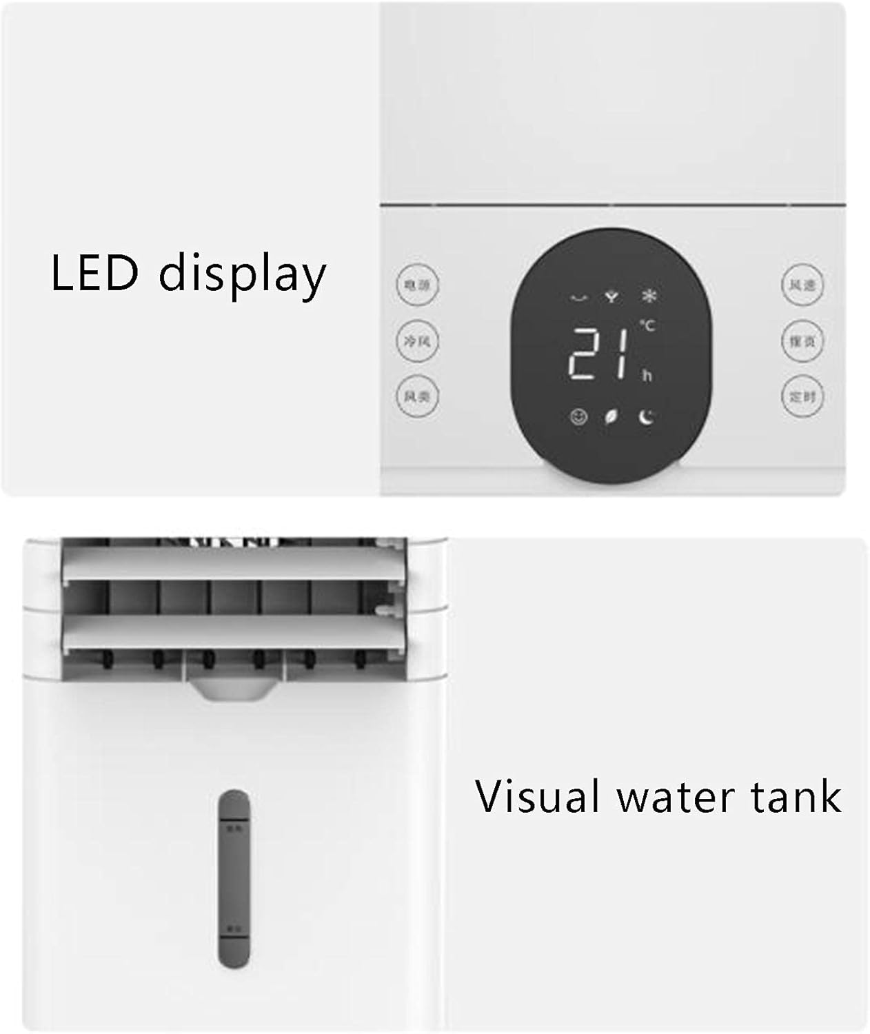 3-in-1 Evaporative Air Cooler Mobile Air Conditioners Cooling & Humidifier & Purifier,Silent,3 Speed 3 Modes Uto Oscillation 12H Timer for Home,Office-Machine A