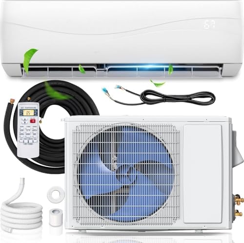 SIMOE MINI Split Air Conditioner & Heating System, 18000BTU, 19 SEER Wall-Mounted Ductless AC Unit with 1.5Ton Heat Pump, 208-230V, Pre-charged Inverter System Cools up to 1250 Sq.Ft