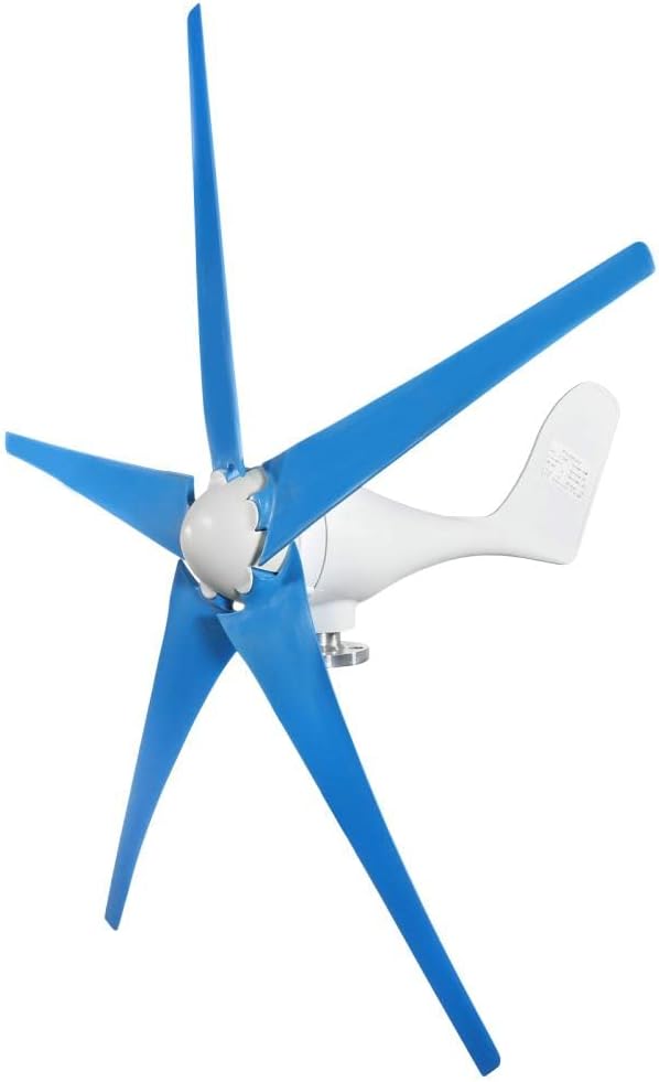 5000W Wind Turbine Generator 5 Blade Low Wind Speed Starting NSK Bearings Garden Wind Turbines with Charge Controller