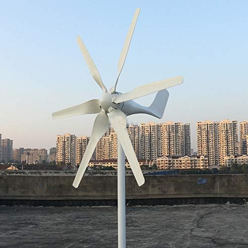 800W Wind Turbine Generator Kit - High Efficiency 6-Blade Wind Power System for 12V/24V/48V, Ideal for Home Energy Solutions & Free Power with Controller