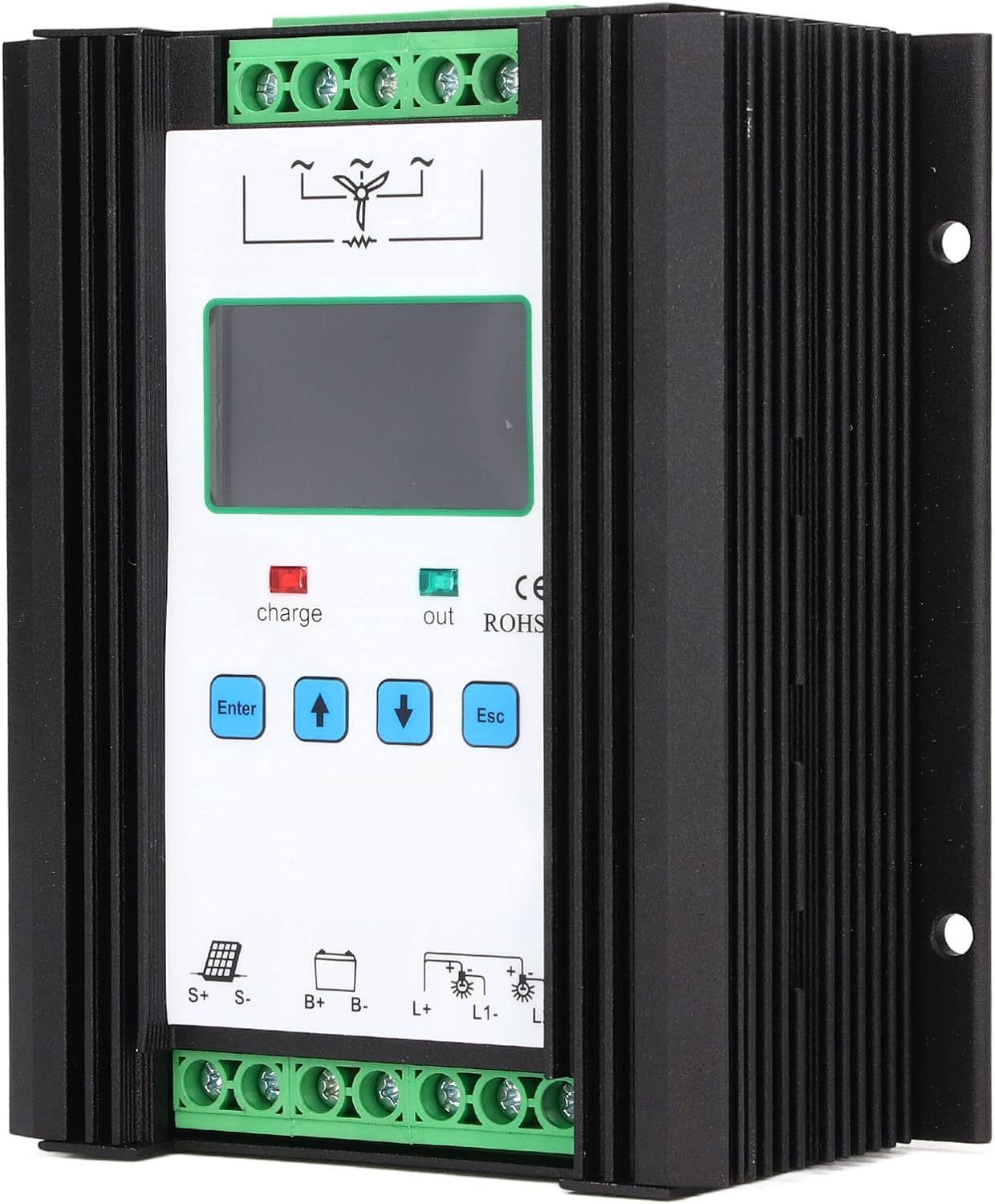 Wind Solar Controller, Digital nt Regulator, 12V 24V 600W PWM Charging with LCD Di, id Solar Wind System