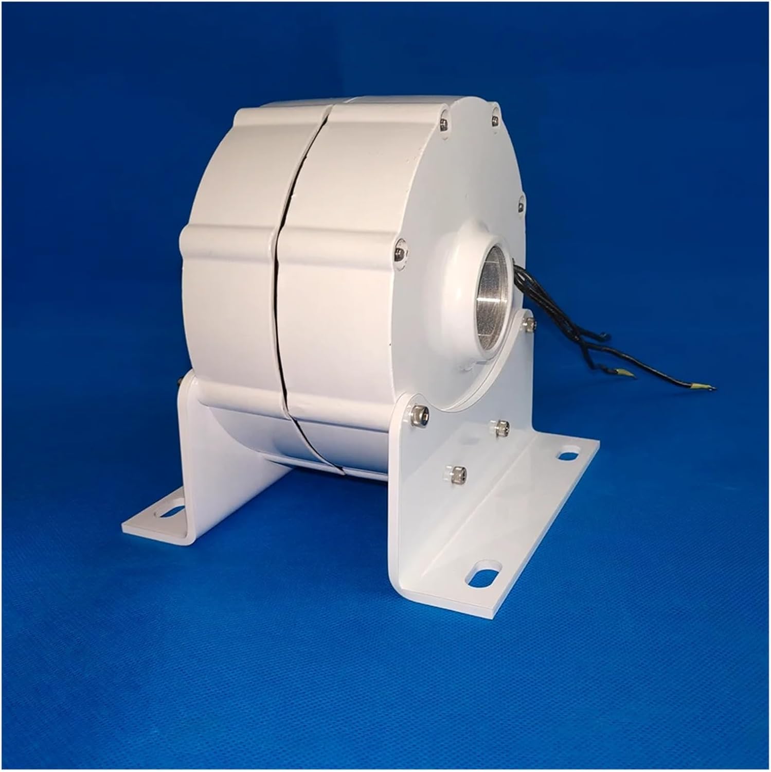 Low Speed 1000W 12V 24V 48V Gearless Permanent Magnet Generator AC Alternators Use for Wind Turbine Water Turbine Industrial Energy(with Base,Single Shaft_24V)