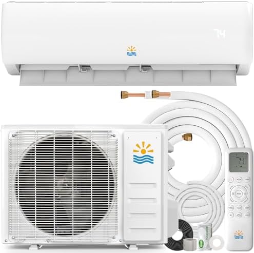 Mini Split Ac/Heating System - 17000 BTU Ductless Mini Split Air Conditioner with Heat Pump, 17 SEER2 230V Energy Efficient Ac Unit Up to 1250 Sq.Ft, Complete Installation Kit