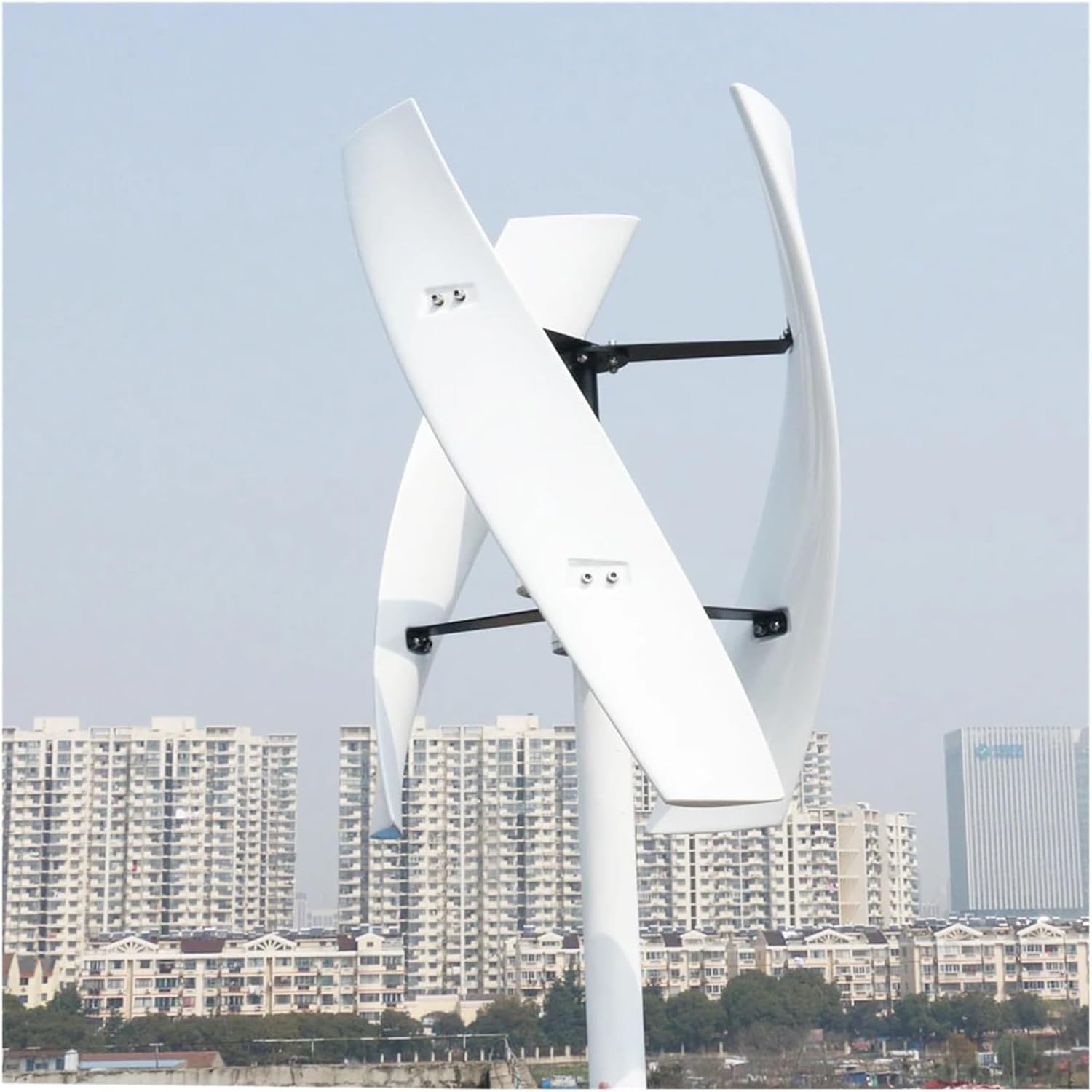 Wind Turbine Generator Kit, 10KW 12V 24V 48V Low Noise Home Wind Turbine 3 Blades Vertical Windmill Free Energy Generator(Muti,48V_10KW)