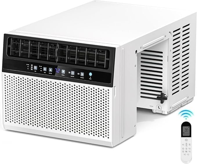 Antarctic Star 12,000 BTU Window Air Conditioners with 6 Modes 24H Timer, U-Shaped Air Condtioner Window Unit Cools up to 550 Sq.Ft, Energy-saving Window AC Units, Easy to Install, White