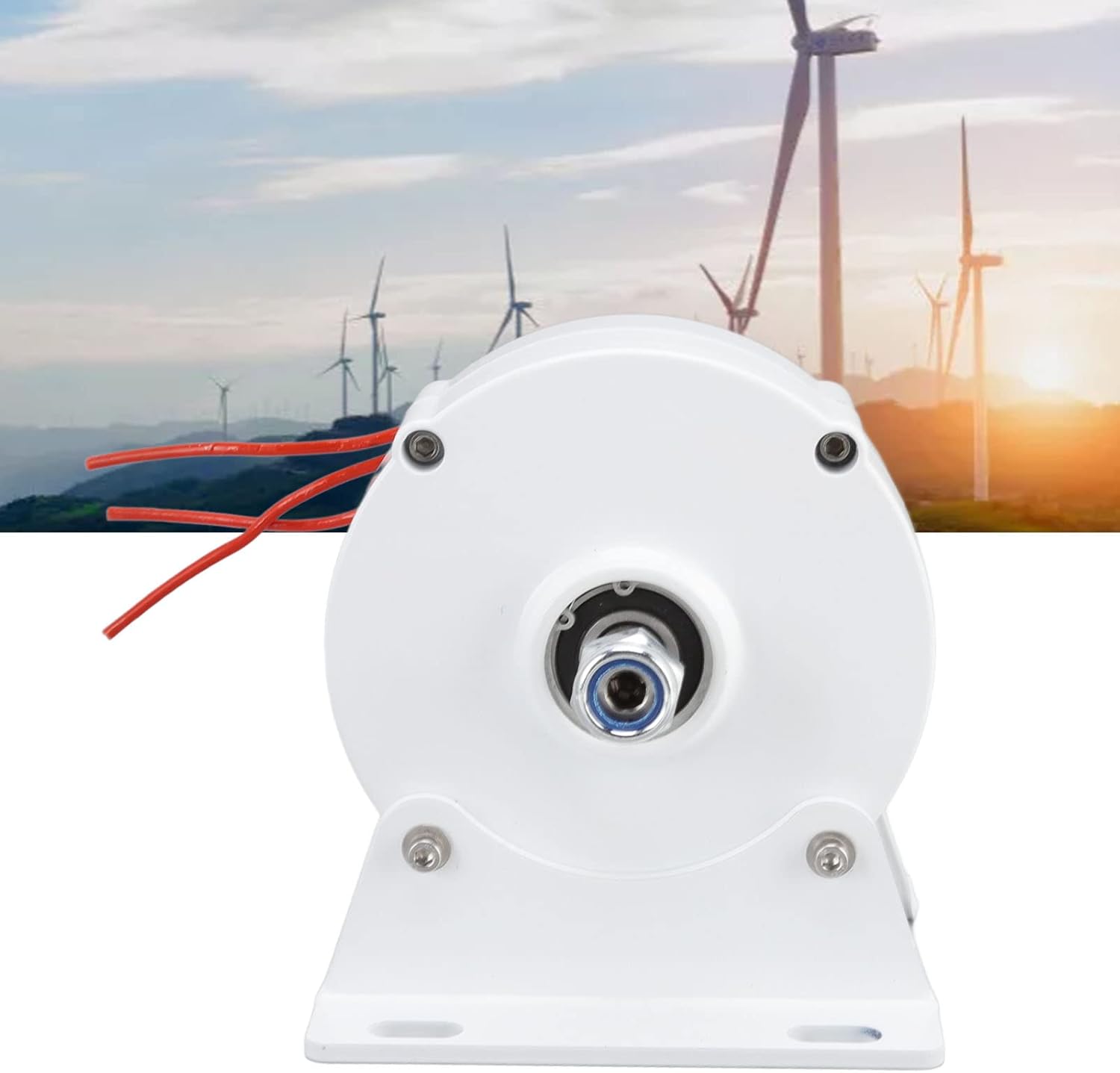 200W Three Phase Alternator, Low Speed Permanent Magnet Electric Motor Generator for Vertical Horizontal Wind Turbine (12V)